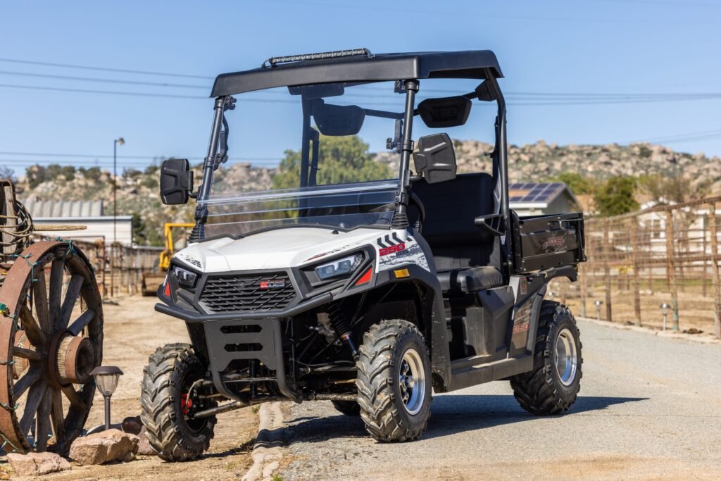 AODES TrailCross 400 Dump Bed UTV front suspension