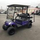 2016 Yamaha Drive lifted electric golf cart with Purple and Black Metallic Fade
