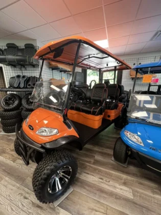 2023 Aetric A60L Custom Orange six-seat 160Ah lithium LSV