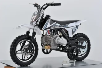 Vitacci DB-S60 60cc Kids Dirt Bike, Fully Automatic, 25-Inch Seat Height, Removable Training Wheels