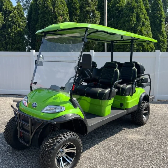 2023 Elite Alset EV6L Custom Margarita Green six-seat 48V LSV