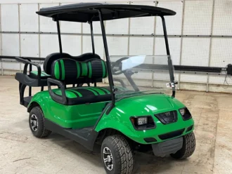 2010 Yamaha Drive two-passenger golf cart in Lime Green