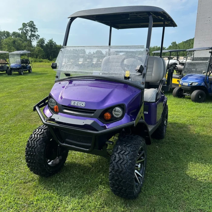 2025 E-Z-GO S4 golf cart in Plum Purple