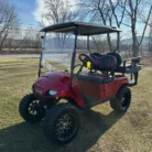 2019 E-Z-GO TXT GAS-EFI golf cart in Ruby Red, stock 3425585