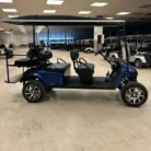 2017 E-Z-GO TXT Gas six-passenger golf cart in Electric Blue, stock 3290182
