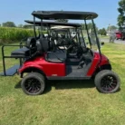 2014 E-Z-GO TXT Electric golf cart in Inferno Red, stock 3069491