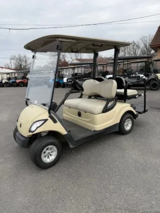2016 Yamaha Drive 48V Electric golf cart in Sunstone Tan with four seats
