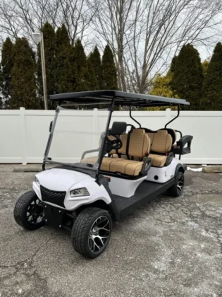 2025 Honor LSV G1 Bright White 4+2 with Black wheels and Tan upholstery