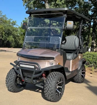 2025 Denago Nomad XL Champagne lifted lithium golf cart