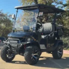 2025 Denago Nomad XL Black lifted lithium golf cart with Grey seating