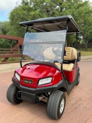 2020 Club Car Tempo Red four-passenger electric golf cart