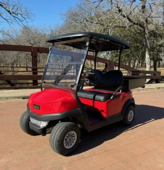 2018 Club Car Tempo Red 105Ah lithium maintenance cart with cargo box