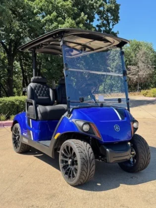 2026 Yamaha Drive2 Racing Blue gas golf cart serial J0D-901563