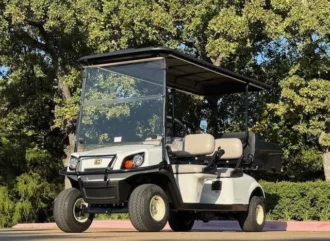 2026 Cushman Shuttle White lithium vehicle, exact trim and seating require verification