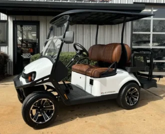 2025 E-Z-GO Express S4 ELiTE White lithium four-passenger golf cart