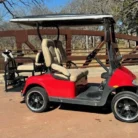 2012 E-Z-GO RXV Red four-passenger 105Ah lithium golf cart VIN 5161200