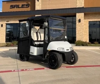 2015 E-Z-GO RXV Bright White two-passenger electric golf cart VIN 5462428