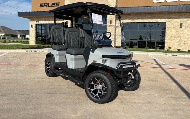 EMT-24065-001-front-16-e1767797270990.webp 2026 Denago Rover XL Grey lifted lithium golf cart VIN 7XBADABA2SA021581