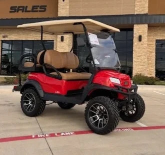 2026 Club Car Onward Lifted Rally Red electric golf cart serial DM2613-737712