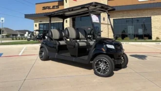 2025 Club Car Onward Black electric golf cart VIN DW2506-635936, seating and suspension configuration require verification