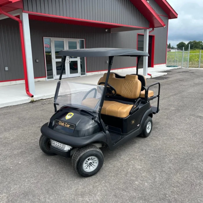 2016 Club Car Precedent four-passenger 48V electric golf cart with Executive Scotch seats