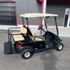 2016 Club Car Precedent Black four-passenger 48V electric golf cart with Buff seats
