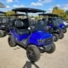 2018 Club Car Alpha Blue lifted four-passenger golf cart