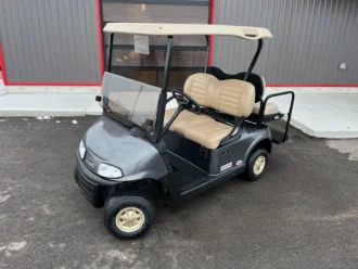 2018 E-Z-GO RXV Metallic Grey four-passenger 52V lithium golf cart