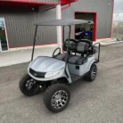 2020 E-Z-GO TXT Silver Phoenix lifted four-passenger electric golf cart