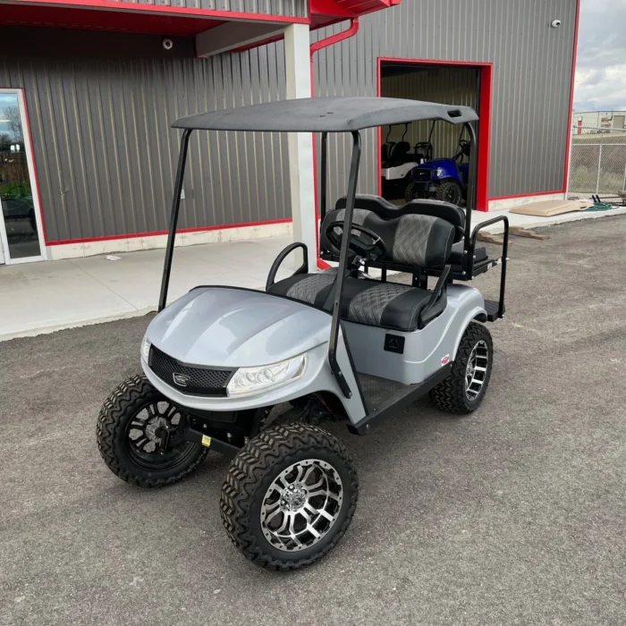 EMT-24424-001-IMG_8779.webp 2020 E-Z-GO TXT Silver Phoenix lifted four-passenger electric golf cart