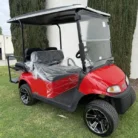 2020 E-Z-GO Freedom RXV ELiTE Flame Red four-passenger lithium golf cart