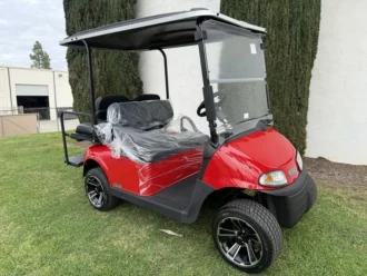 2020 E-Z-GO Freedom RXV ELiTE Flame Red four-passenger lithium golf cart
