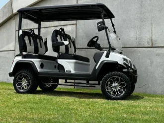 Evolution D5 Maverick 4 Plus White lifted lithium golf cart serial EV-BD0732490