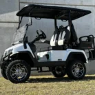 Evolution D5 Maverick 2+2 Plus White lifted four-passenger lithium golf cart