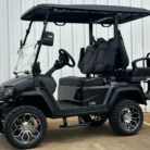 Evolution D5 Maverick 2+2 Plus Black lifted four-passenger lithium golf cart