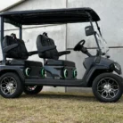 Evolution D5 Ranger 4 Plus Black non-lifted four-passenger lithium golf cart