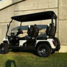 Evolution D5 Ranger 4 Plus White non-lifted four-passenger lithium golf cart