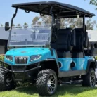 2025 Evolution D5 Maverick 4+2 Plus Sky Blue six-passenger lithium golf cart