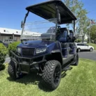 2025 Evolution D5 Maverick 4 Mediterranean Blue lithium golf cart with Black Badge package