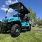 2025 Evolution D5 Maverick 4 Sky Blue four-passenger lithium golf cart
