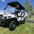 2025 Evolution D5 Maverick 4 Pearl White four-passenger lithium golf cart