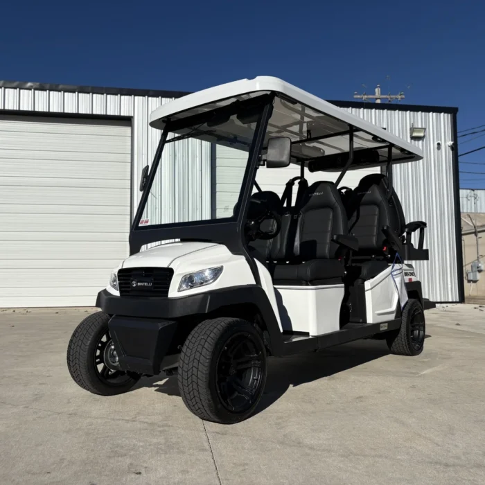 2026 Bintelli Beyond 6PR Lifted White lithium golf cart stock EMT-24869