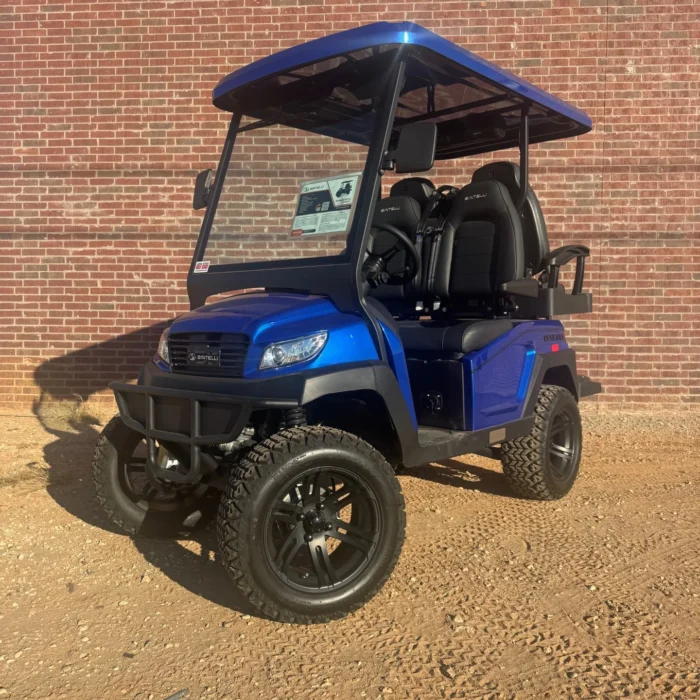2026 Bintelli Beyond 4L Blue lifted lithium golf cart stock EMT-24873