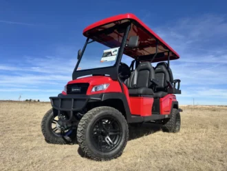 2026 Bintelli Beyond 6 Lifted Red lithium golf cart stock EMT-24875