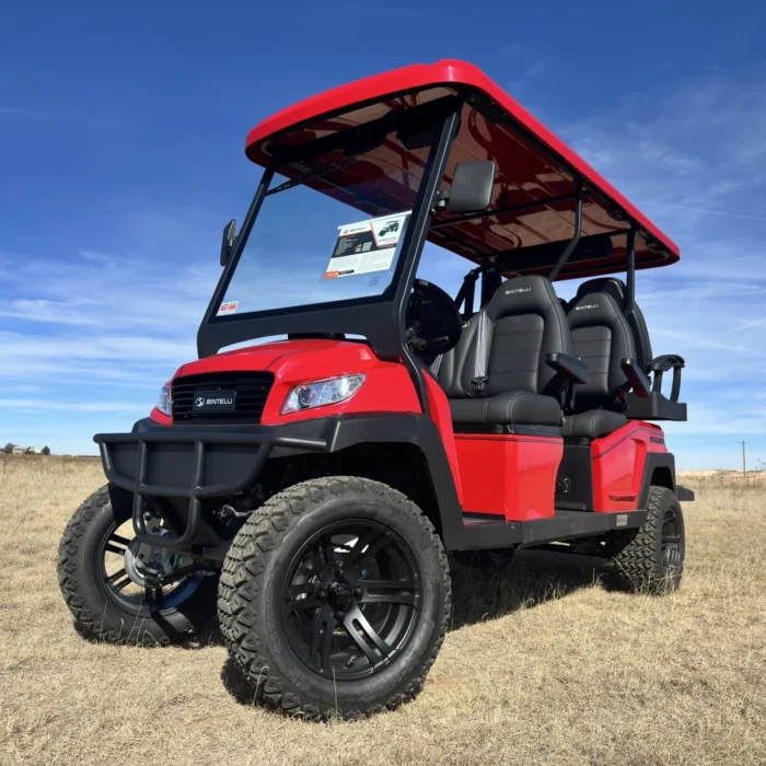 2026 Bintelli Beyond 6 Lifted Red lithium golf cart stock EMT-24875