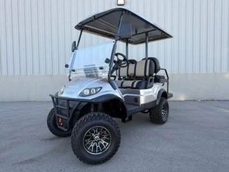 2025 ICON i40L Silver lifted golf cart stock EMT-24889, battery chemistry requires verification