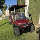 2025 Evolution D-Max XT6 Flamenco Red six-passenger lithium 4WD vehicle stock EMT-24893