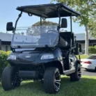 2025 Evolution Classic 4 Plus Pearl White four-passenger lithium golf cart stock EMT-24897