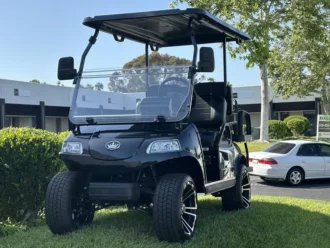 2025 Evolution Classic 4 Plus Pearl White four-passenger lithium golf cart stock EMT-24897