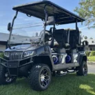 2025 Evolution D5 Maverick 4+2 Plus Arctic Grey lifted six-passenger lithium golf cart stock EMT-24903